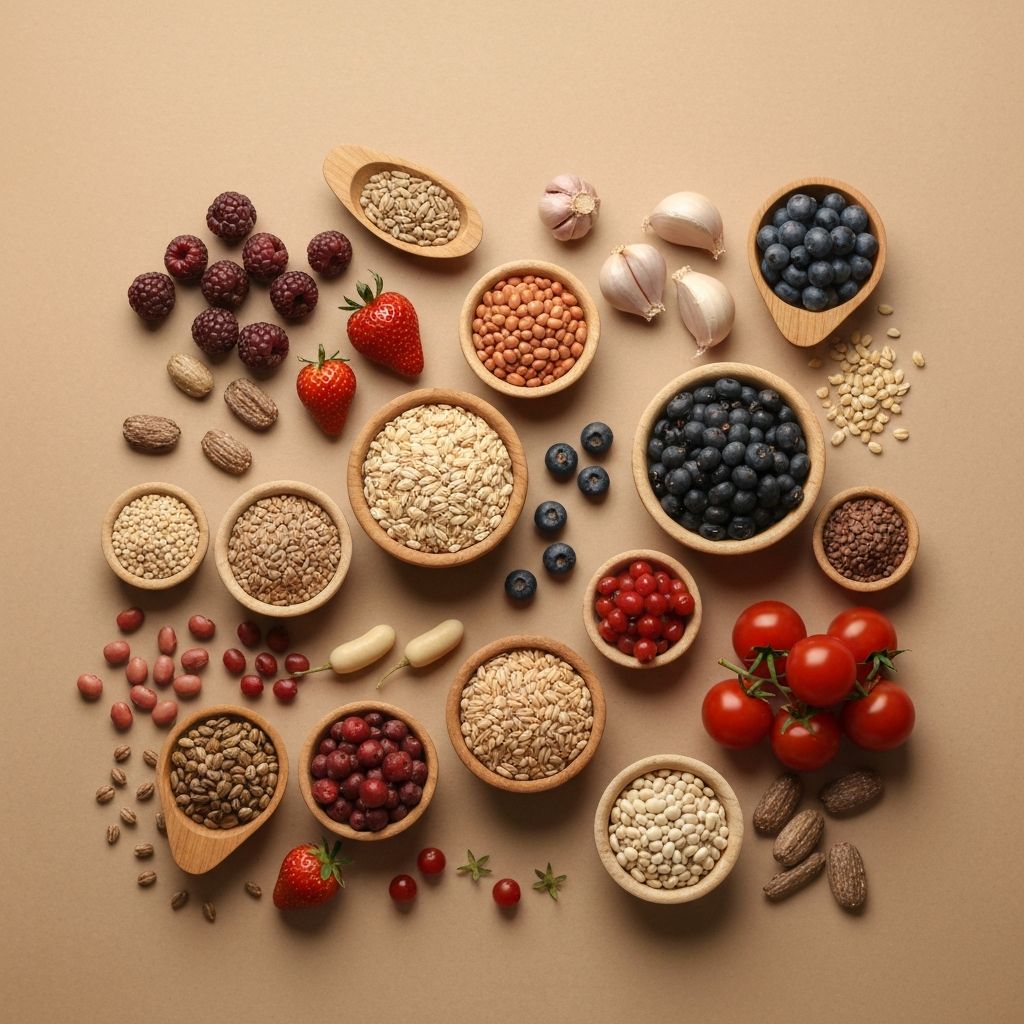 Kuituja sisältävät elintarvikkeet - vilja, pavut, hedelmät ja vihannekset